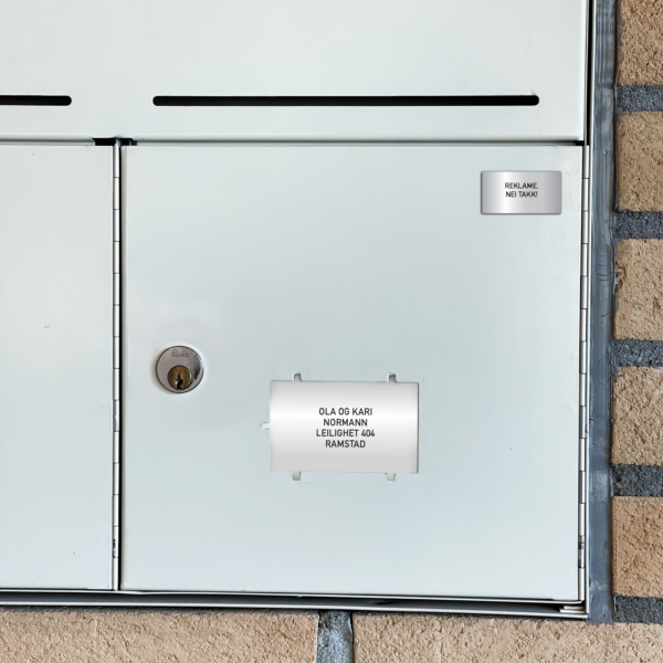 Postkasseskilt system, sølv - Bilde 2
