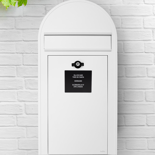 Postkasseskilt XL, svart - Bilde 2
