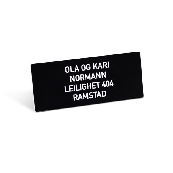 Postkasseskilt lite, svart