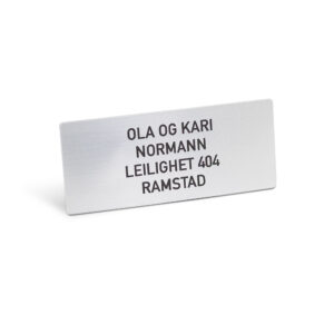 Postkasseskilt lite, sølv