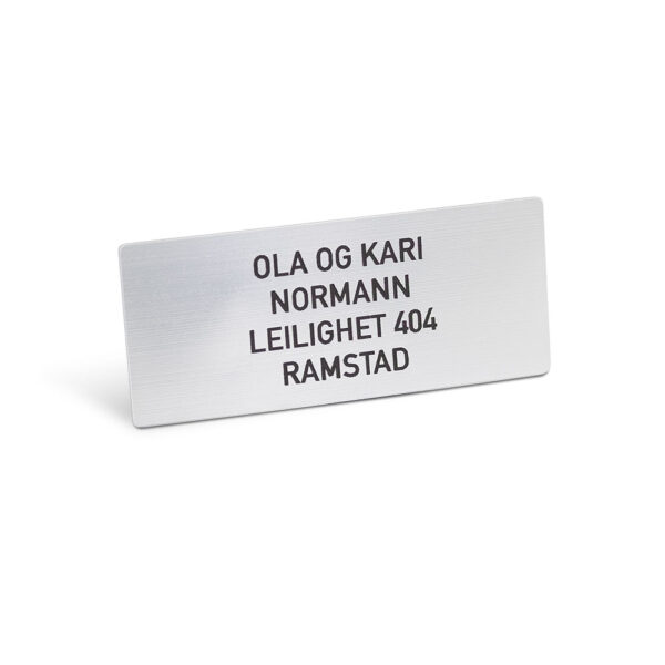 Postkasseskilt lite, sølv