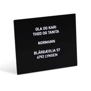 Postkasseskilt XL, svart
