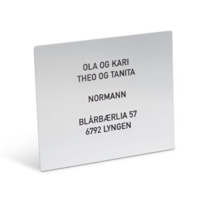 Postkasseskilt XL, sølv