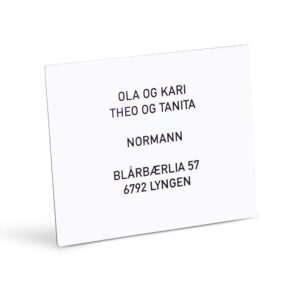 Postkasseskilt XL, hvit