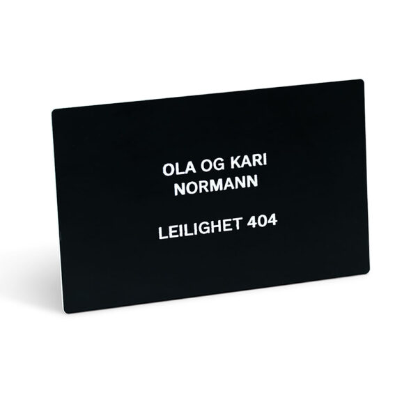 Postkasseskilt system, svart