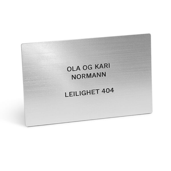 Postkasseskilt system, sølv
