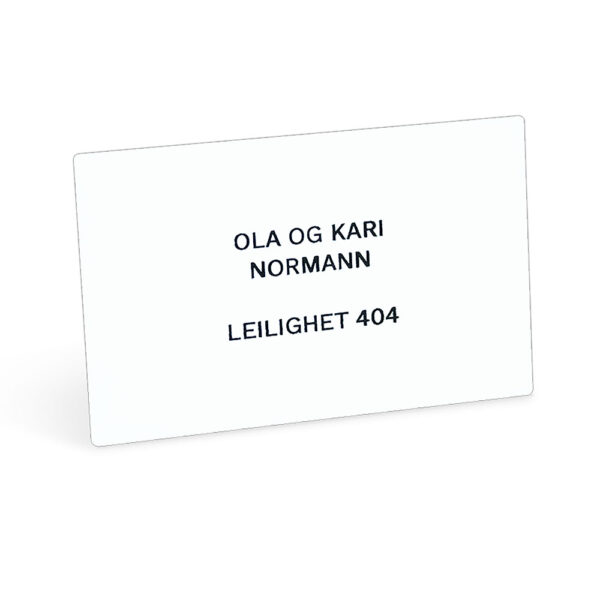 Postkasseskilt system, hvit