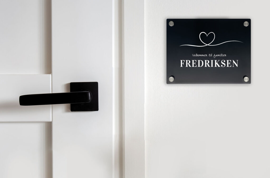 dørskilt med navn