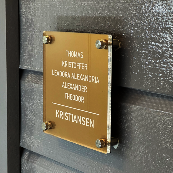 Dørskilt Elegant Bakplate, Gull - Bilde 2