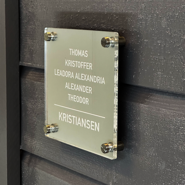 Dørskilt Elegant Bakplate, sølv - Bilde 2