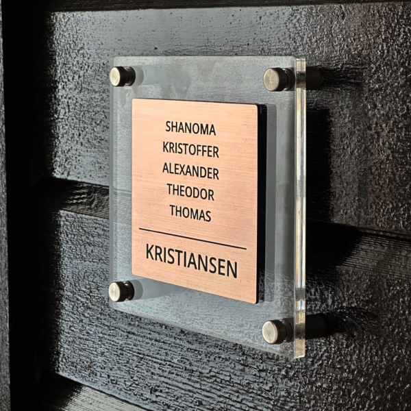 Dørskilt Elegant Forplate, kobber - Bilde 2