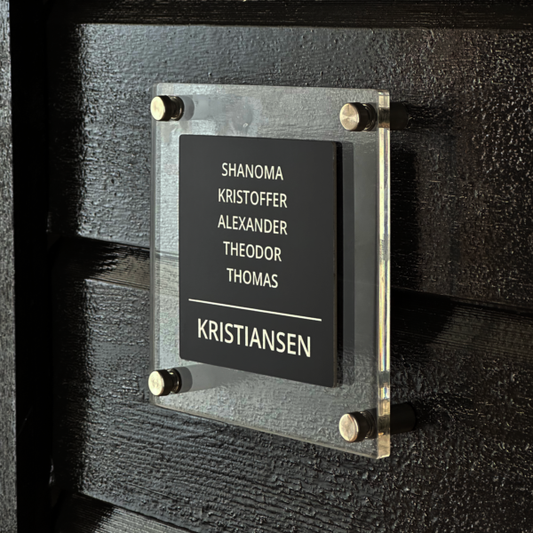 Dørskilt Elegant Forplate, svart - Bilde 2