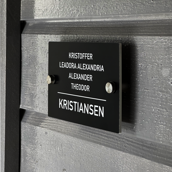 Dørskilt Moderne Lite, svart - Bilde 2