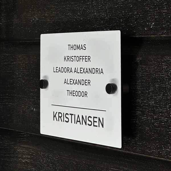 Dørskilt Moderne Stort, hvit - Bilde 2