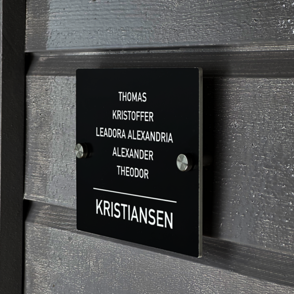 Dørskilt Moderne Stort, svart - Bilde 2