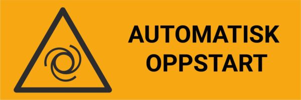Automatisk oppstart - ISO 7010 - Bilde 2