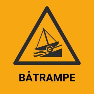 Båtrampe – ISO 7010