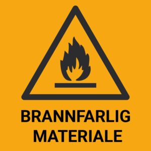 Brannfarlig materiale – ISO 7010
