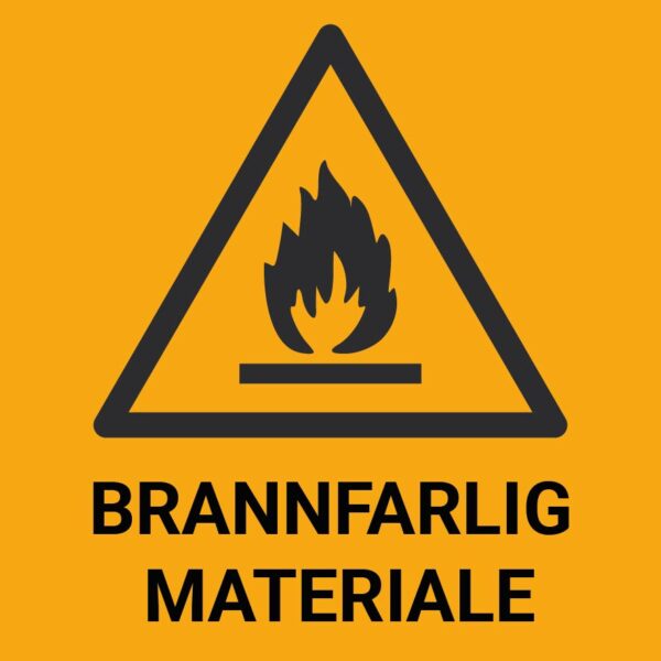 Brannfarlig materiale – ISO 7010