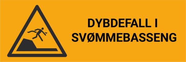 Dybdefall i svømmebasseng – ISO 7010 - Bilde 2