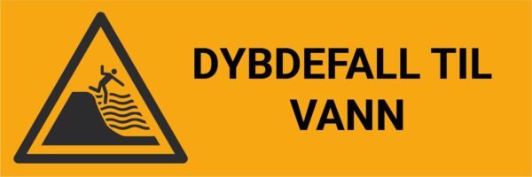 Dybdefall i vann – ISO 7010 - Bilde 2