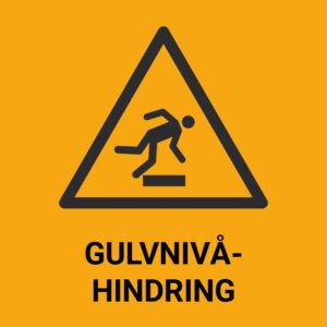 Gulvnivå hindring – ISO 7010