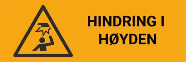 Hindring i høyden – ISO 7010 - Bilde 2