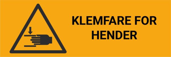 Klemfare for hender – ISO 7010 - Bilde 2