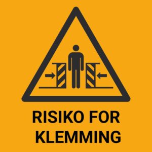 Risiko for klemming – ISO 7010