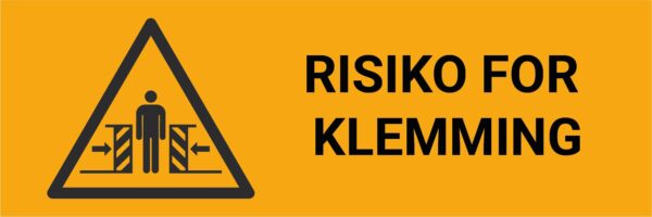 Risiko for klemming – ISO 7010 - Bilde 2