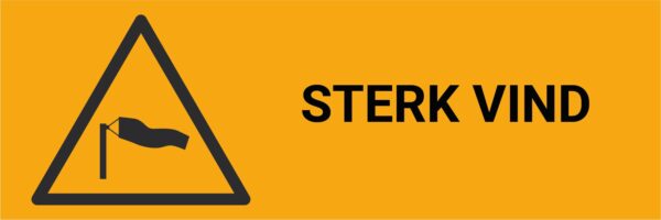 Sterk vind – ISO 7010 - Bilde 2