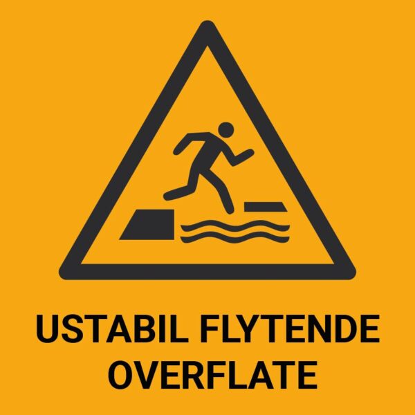 Ustabil flytende overflate – ISO 7010