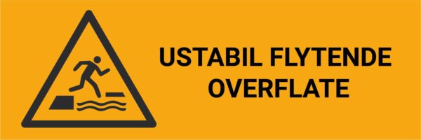 Ustabil flytende overflate – ISO 7010 - Bilde 2