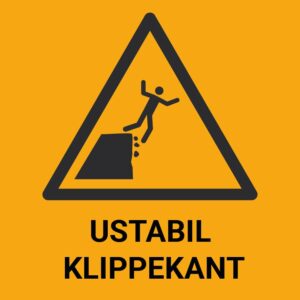 Ustabil klippekant – ISO 7010