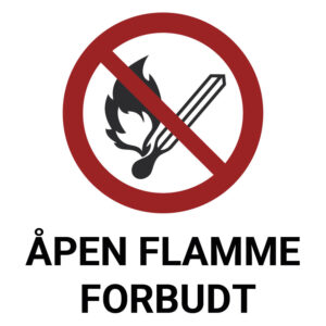 Åpen flamme forbudt – ISO 7010