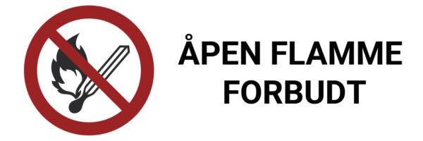 Åpen flamme forbudt – ISO 7010 - Bilde 2