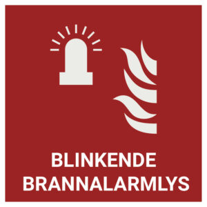 Blinkende brannalarmlys – ISO 7010