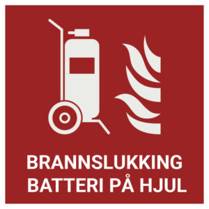 Brannslukking batteri på hjul – ISO 7010