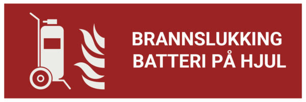 Brannslukking batteri på hjul – ISO 7010 - Bilde 2