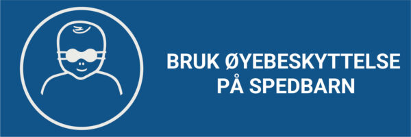 Bruk øyebeskyttelse på spedbarn – ISO 7010 - Bilde 2