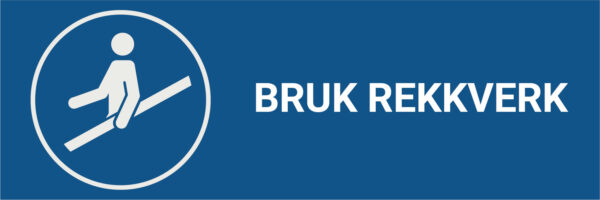 Bruk rekkverk – ISO 7010 - Bilde 2