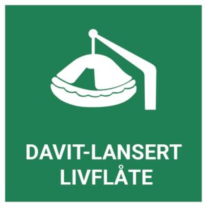 Davit-lansert livflåte – ISO 7010