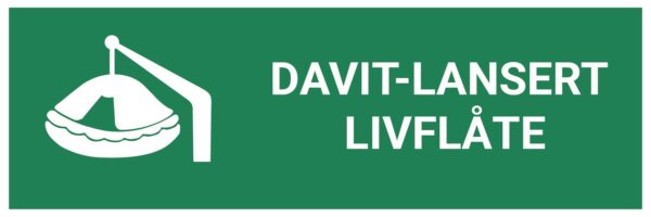 Davit-lansert livflåte – ISO 7010 - Bilde 2