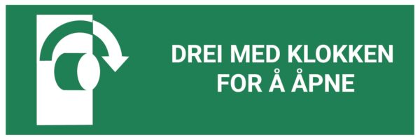 Drei med klokken for å åpne – ISO 7010 - Bilde 2