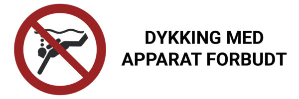 Dykking med apparat forbudt – ISO 7010 - Bilde 2
