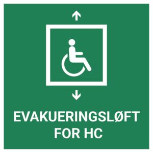 Evakueringsløft for HC – ISO 7010