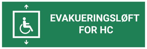 Evakueringsløft for HC – ISO 7010 - Bilde 2