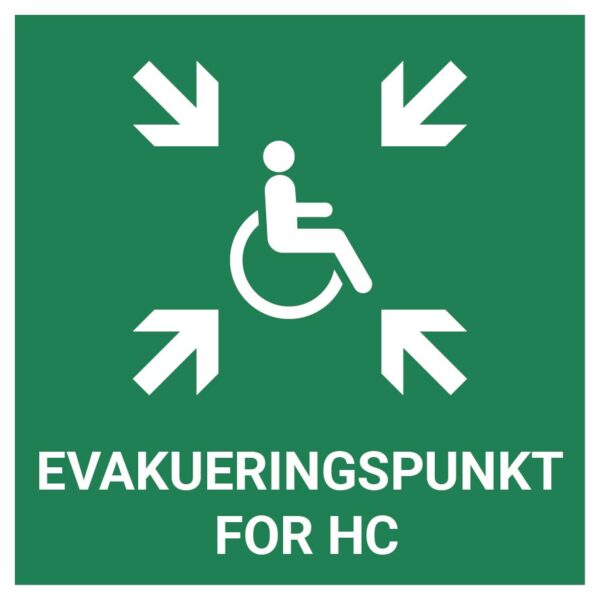 Evakueringspunkt for HC – ISO 7010