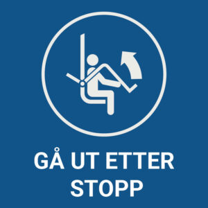Gå ut etter stopp – ISO 7010