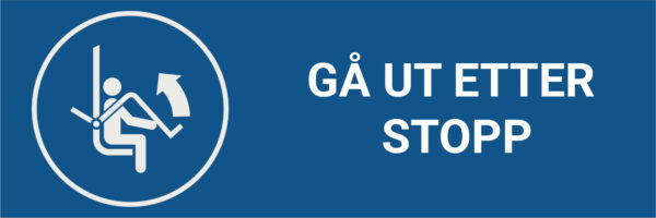 Gå ut etter stopp – ISO 7010 - Bilde 2